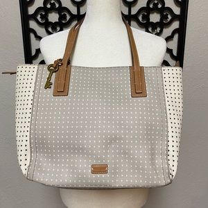 Fossil coated canvas bag